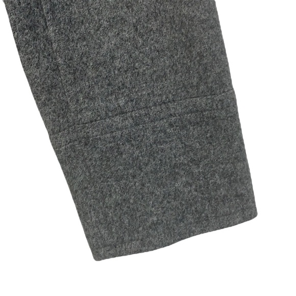 🌸2/$25 LOFT Grey Flannel Bomber Jacket lined snap closure front zipper EUC - Picture 8 of 9